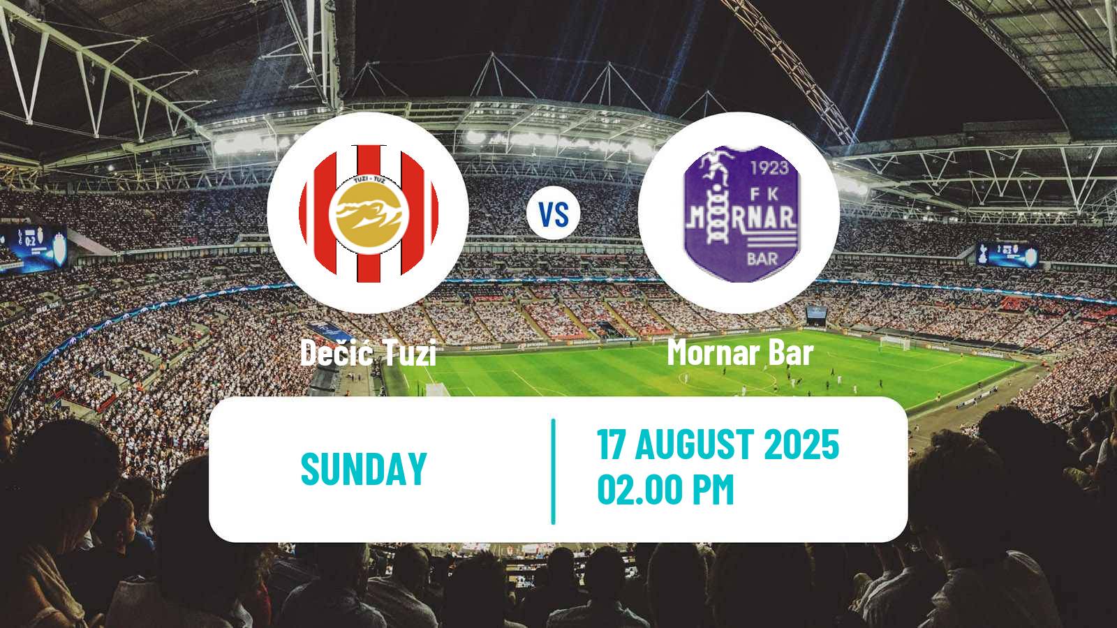 Soccer Montenegrin First League Dečić Tuzi - Mornar Bar