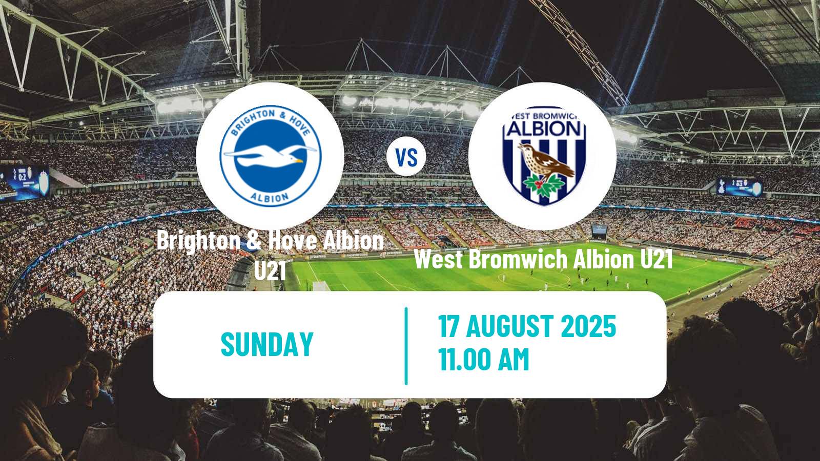 Soccer English Premier League 2 Brighton & Hove Albion U21 - West Bromwich Albion U21