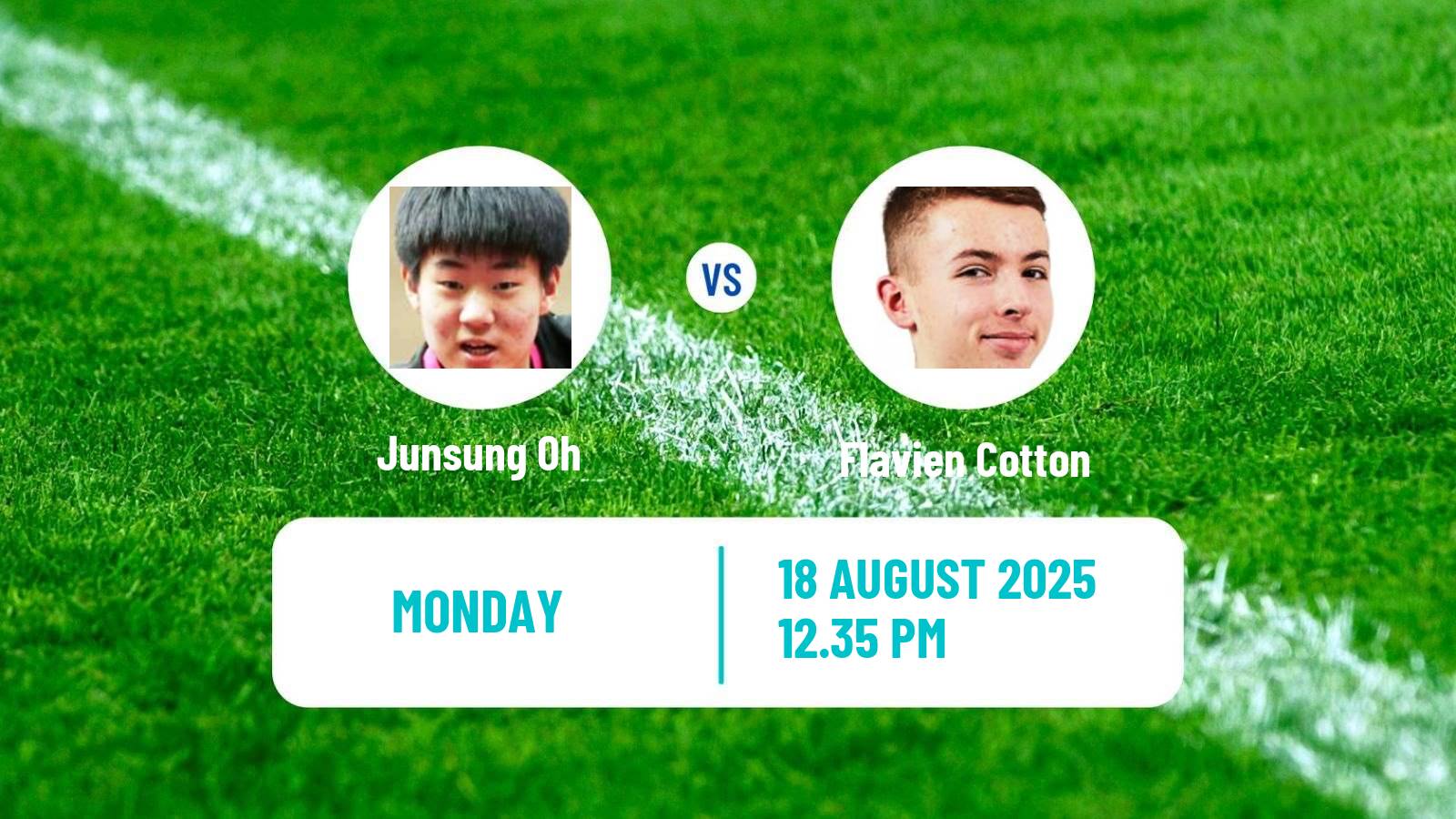Table tennis Europe Smash Sweden Men Junsung Oh - Flavien Cotton