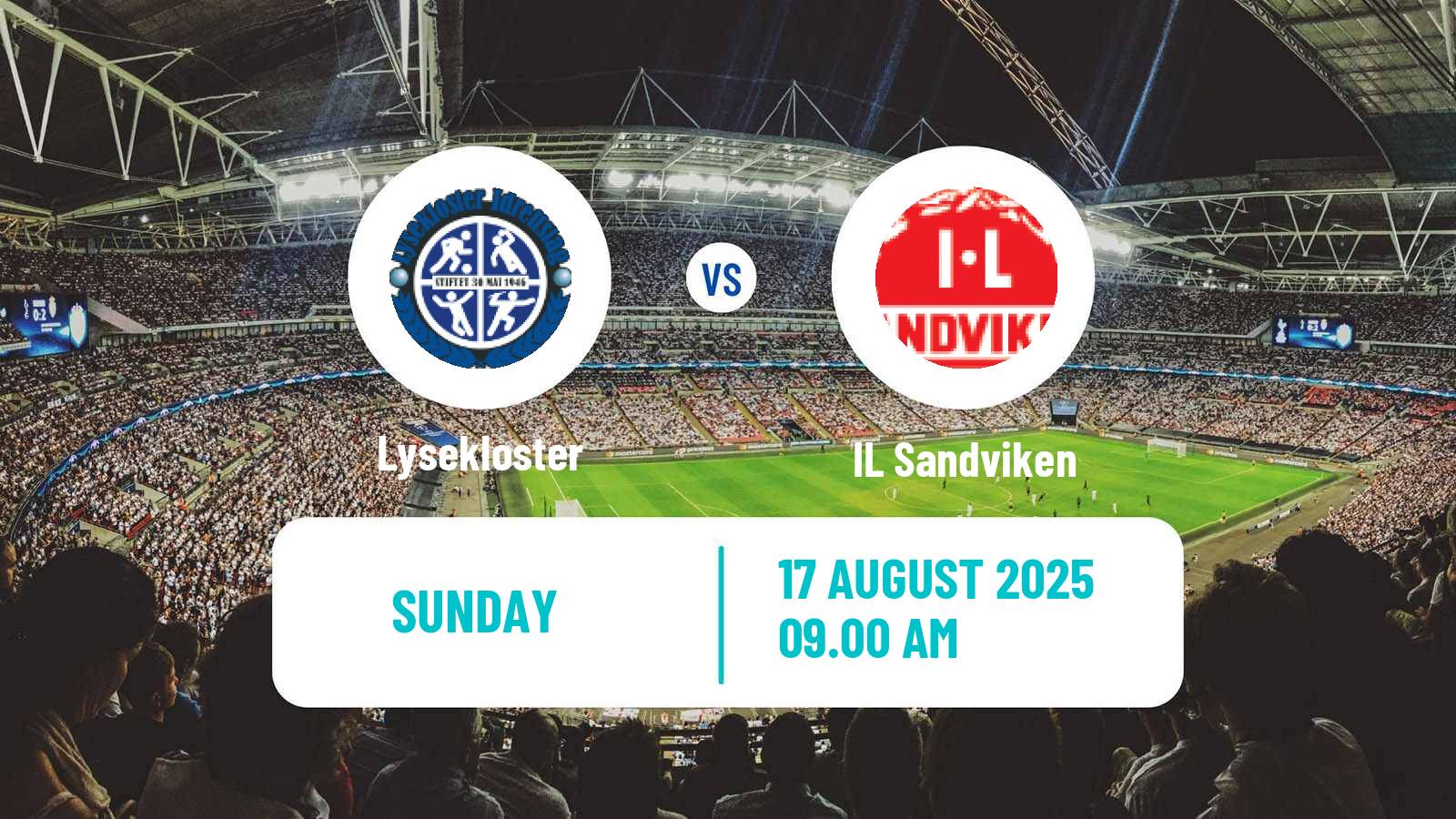 Soccer Norwegian Division 2 - Group 1 Lysekloster - Sandviken