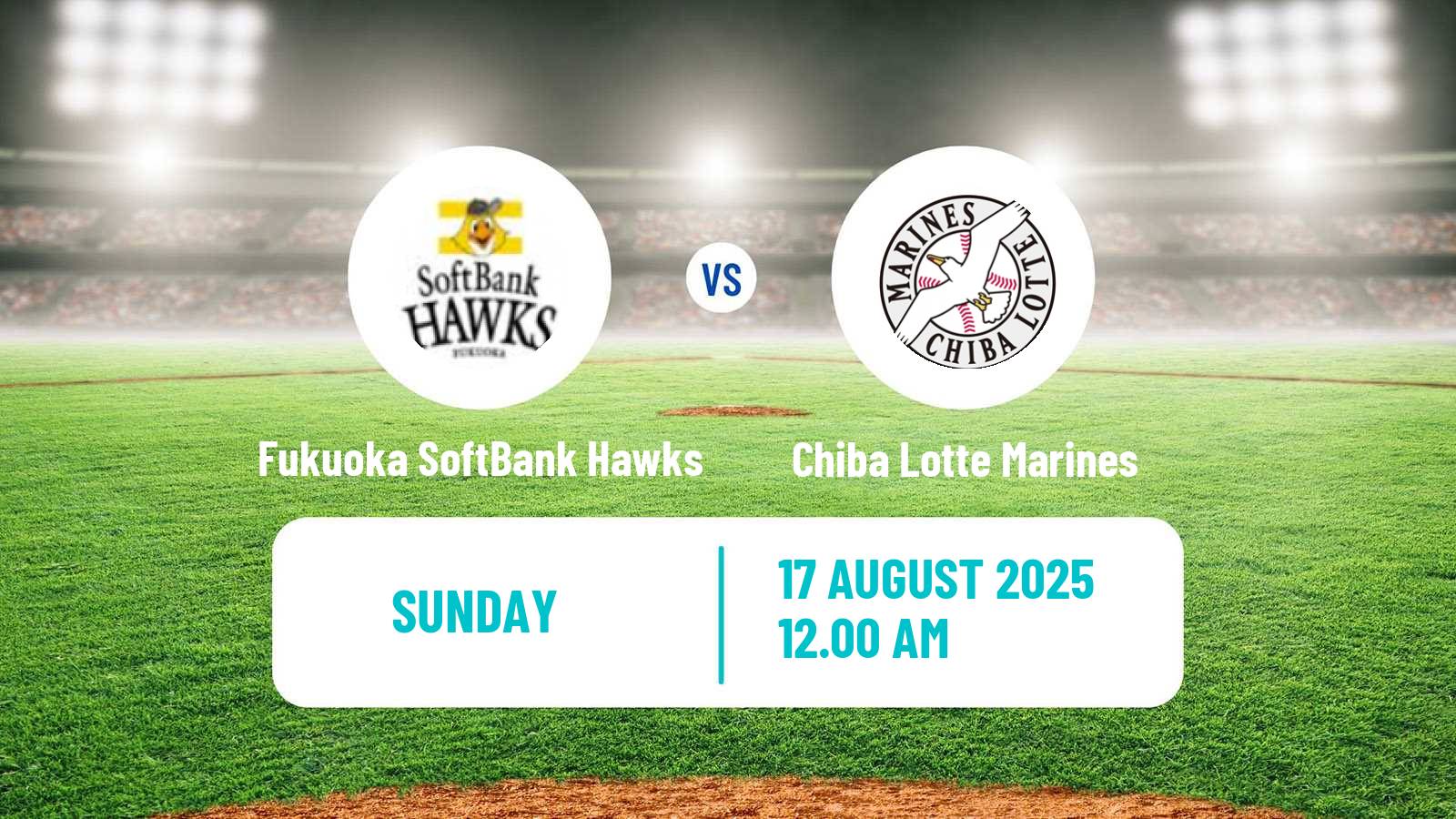 Baseball NPB Fukuoka SoftBank Hawks - Chiba Lotte Marines