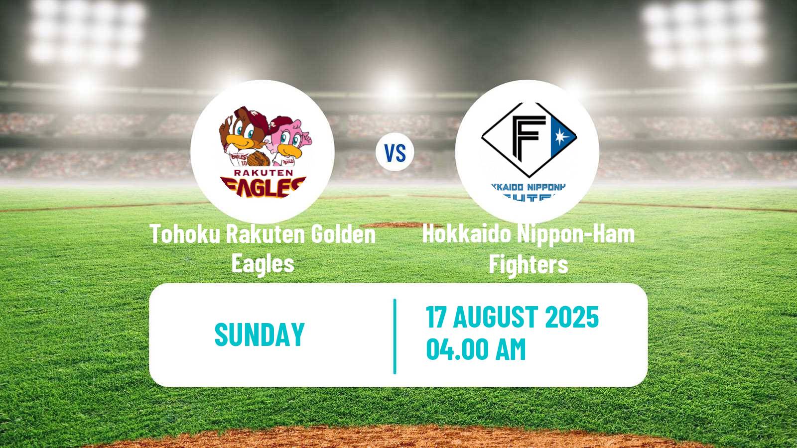 Baseball NPB Tohoku Rakuten Golden Eagles - Hokkaido Nippon-Ham Fighters