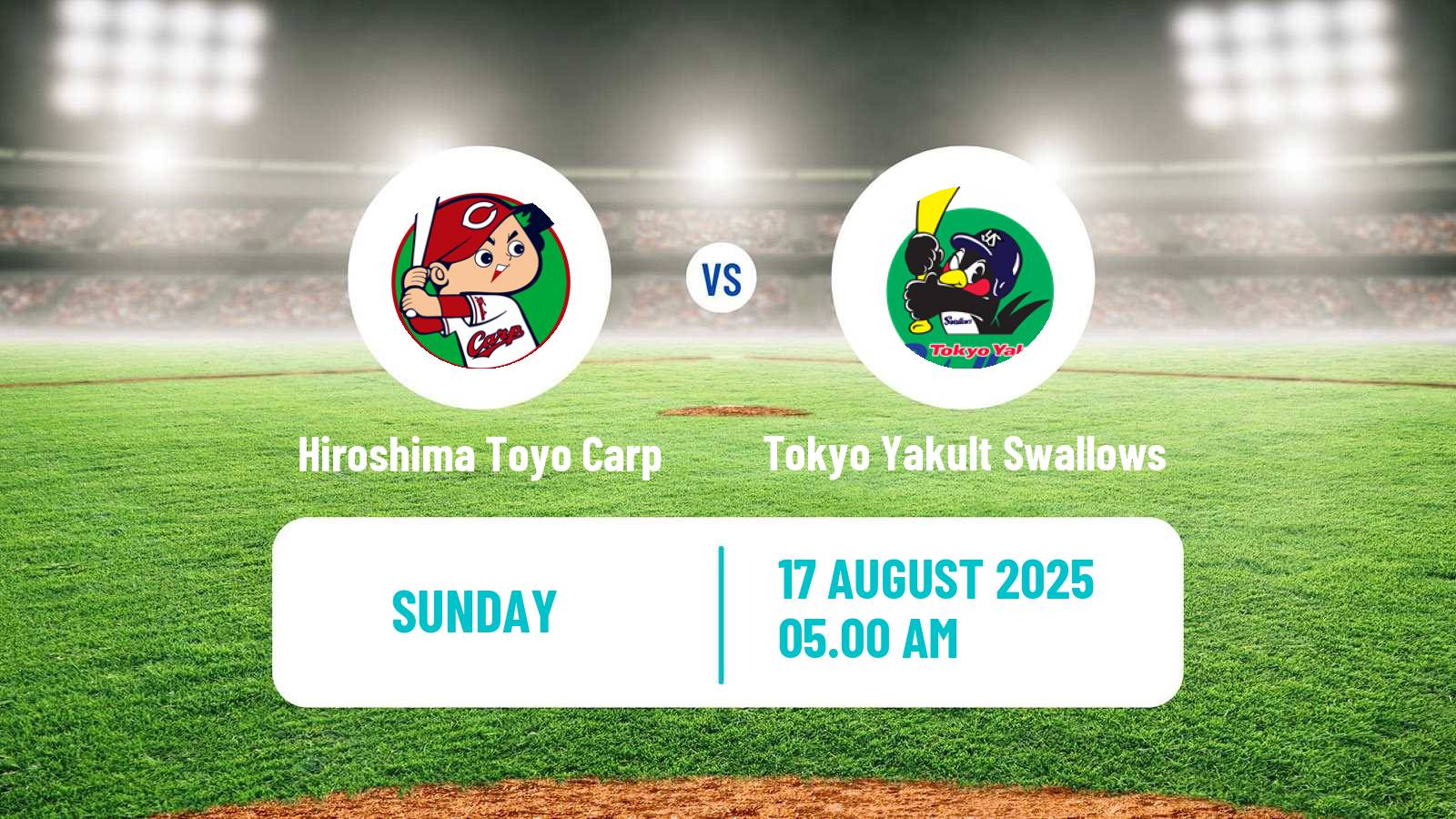 Baseball NPB Hiroshima Toyo Carp - Tokyo Yakult Swallows