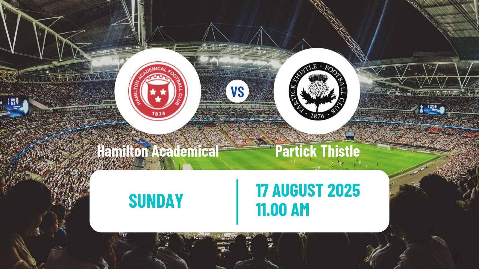 Soccer Scottish SWPL 1 Women Hamilton Academical - Partick Thistle