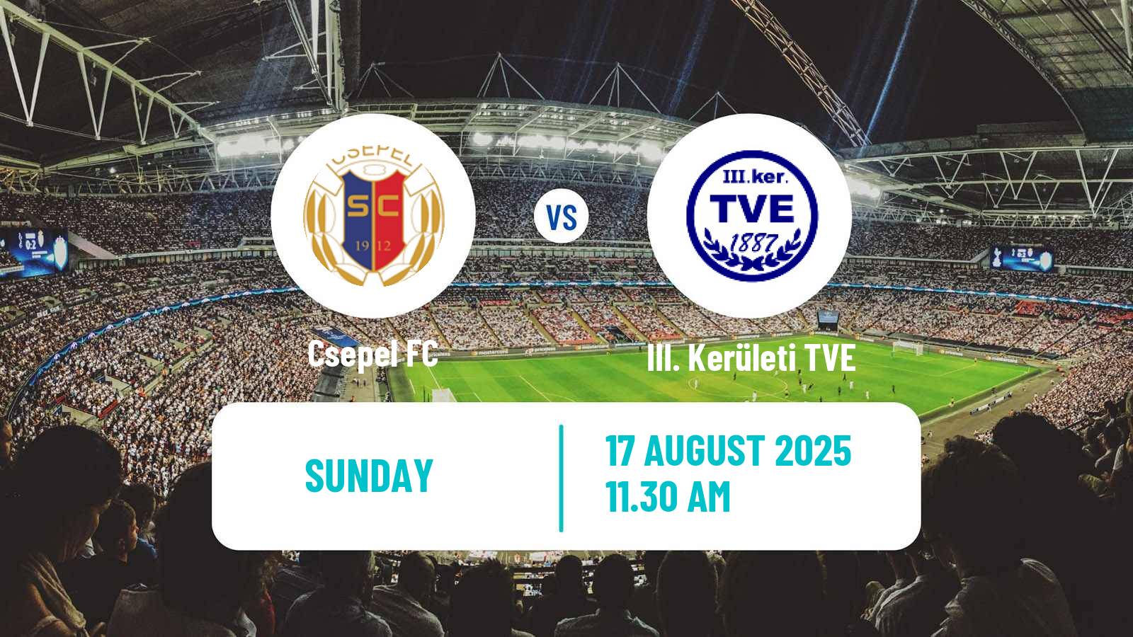 Soccer Hungarian NB III Southeast Csepel - III. Kerületi TVE