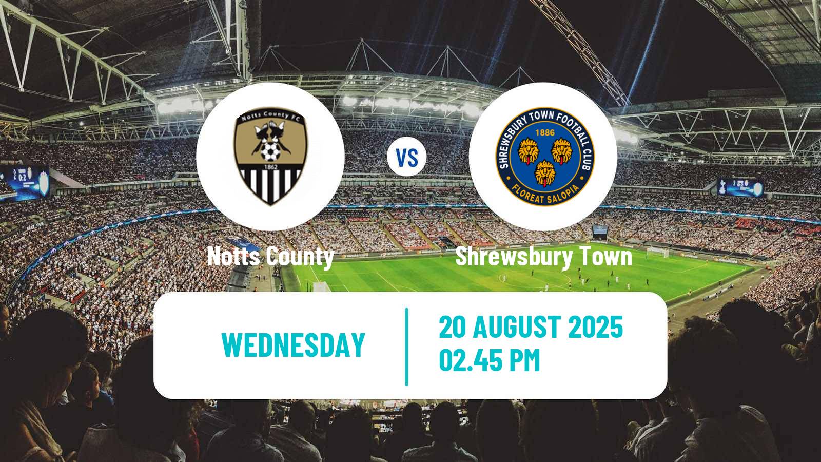 Soccer English League Two Notts County - Shrewsbury Town