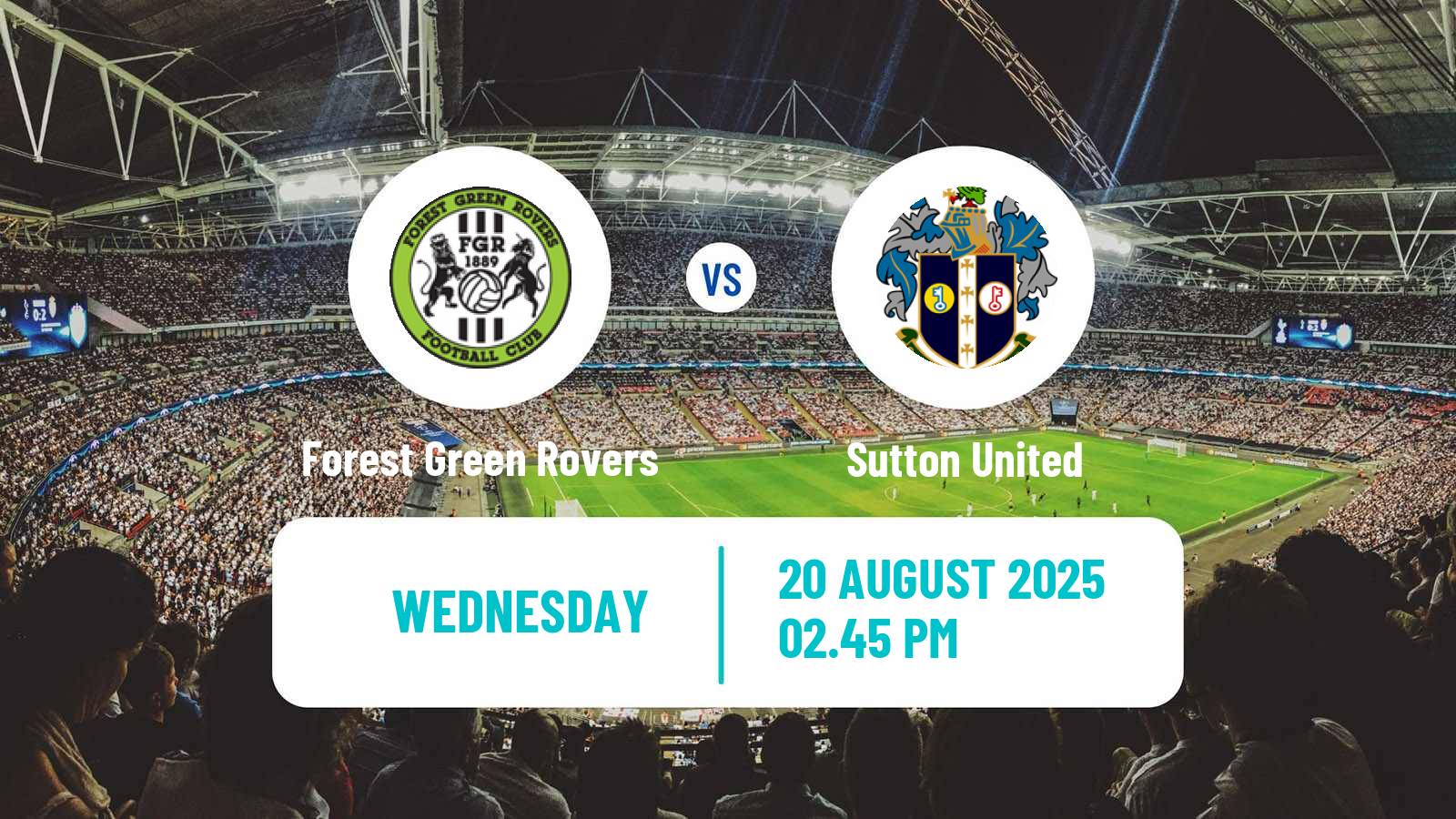 Soccer English National League Forest Green Rovers - Sutton United