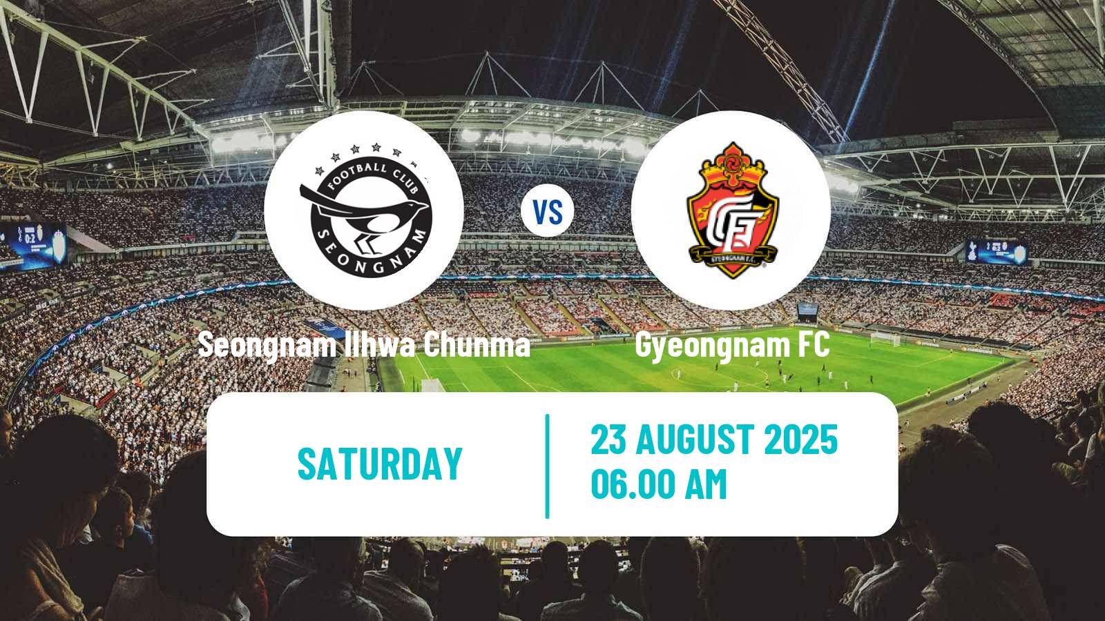Soccer South Korean K-League 2 Seongnam Ilhwa Chunma - Gyeongnam