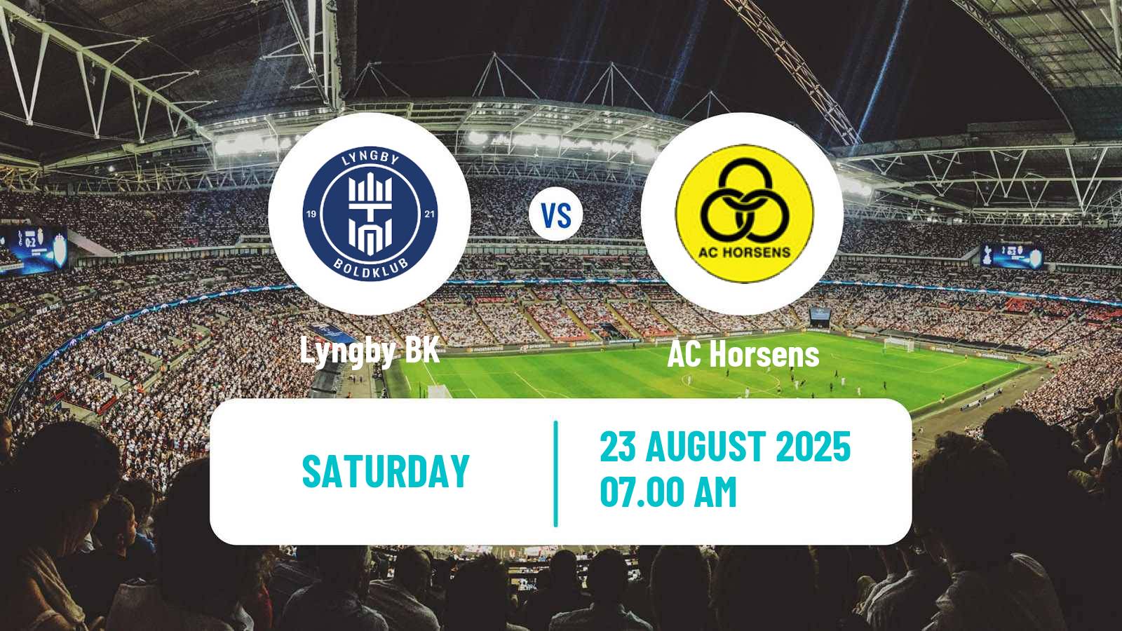 Soccer Danish 1 Division Lyngby BK - Horsens