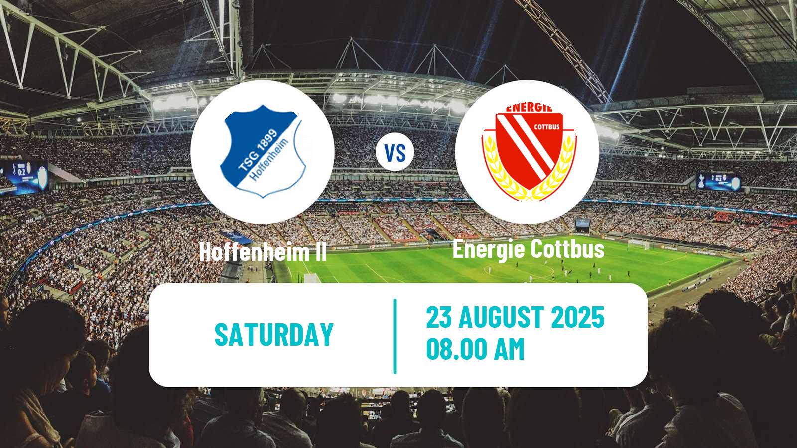 Soccer German 3 Bundesliga Hoffenheim II - Energie Cottbus