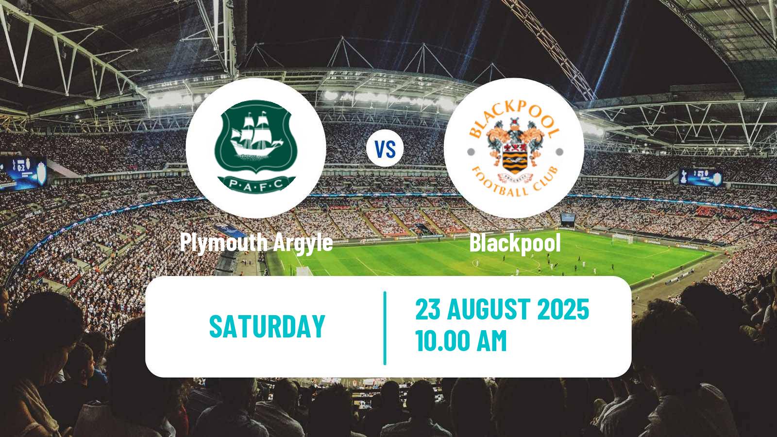 Soccer English League One Plymouth Argyle - Blackpool