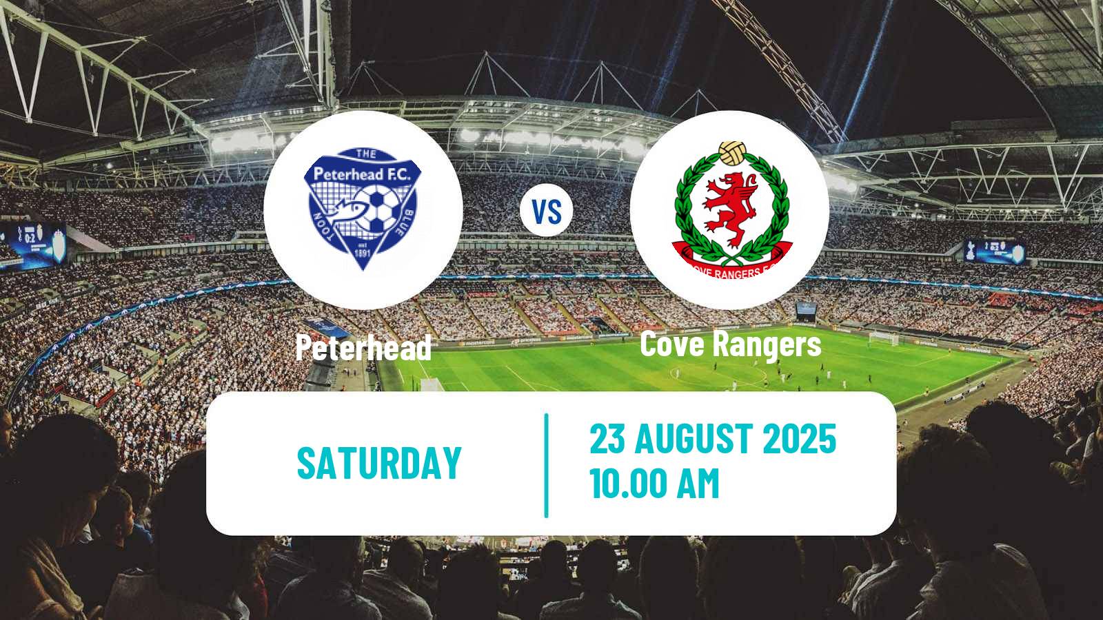 Soccer Scottish League One Peterhead - Cove Rangers