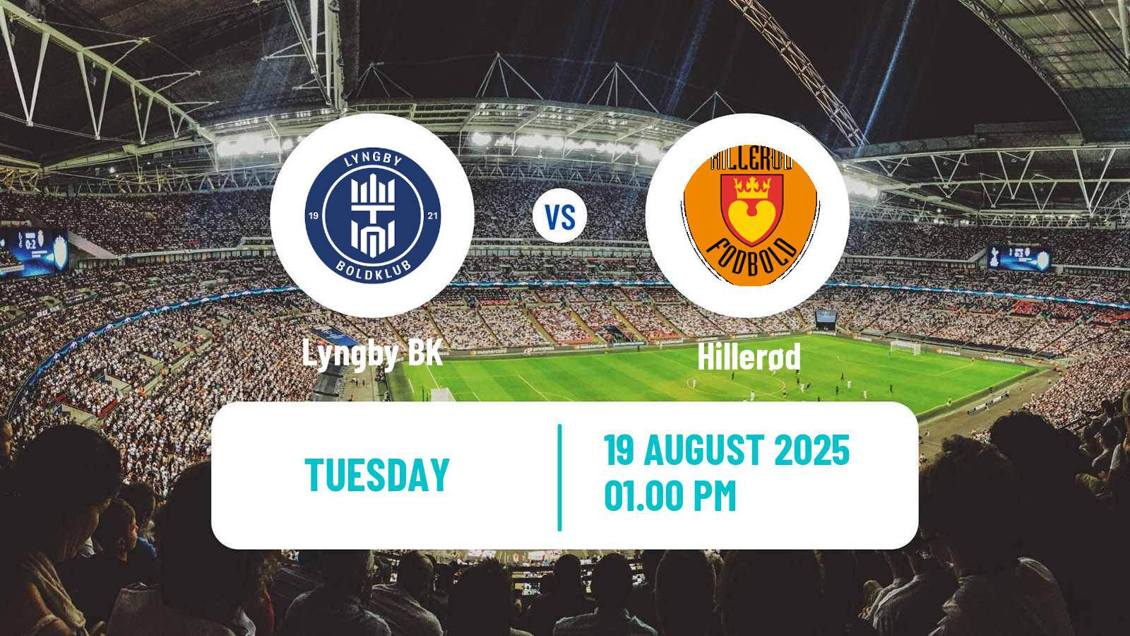 Soccer Danish 1 Division Lyngby BK - Hillerød