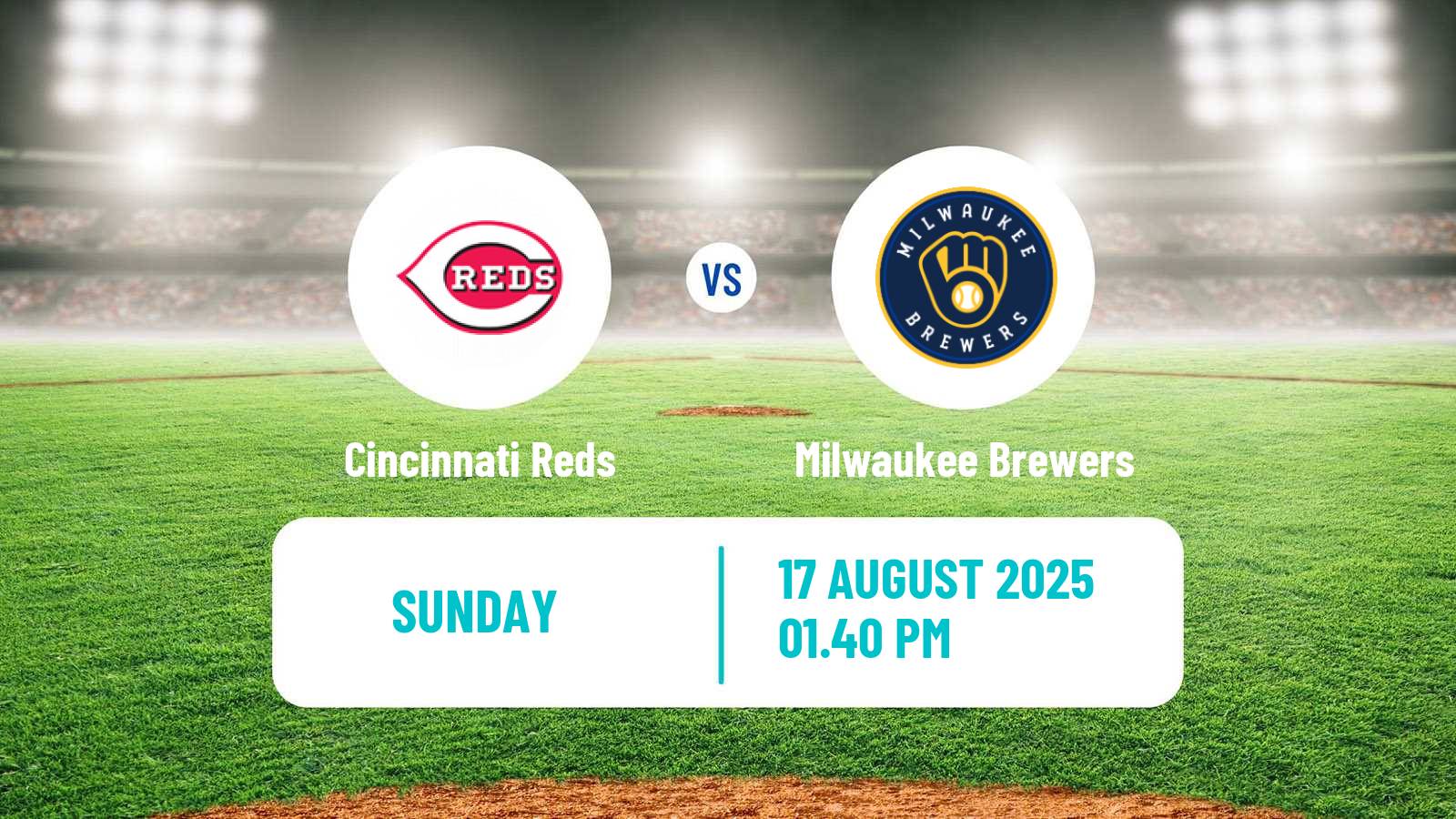 Baseball MLB Cincinnati Reds - Milwaukee Brewers