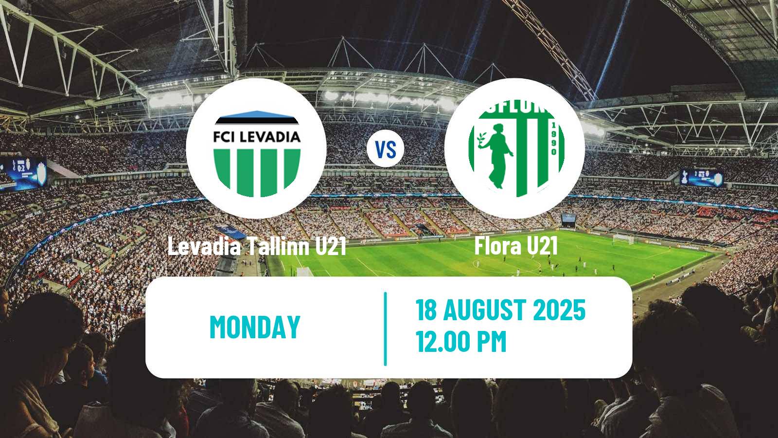 Soccer Estonian Esiliiga Levadia Tallinn U21 - Flora U21
