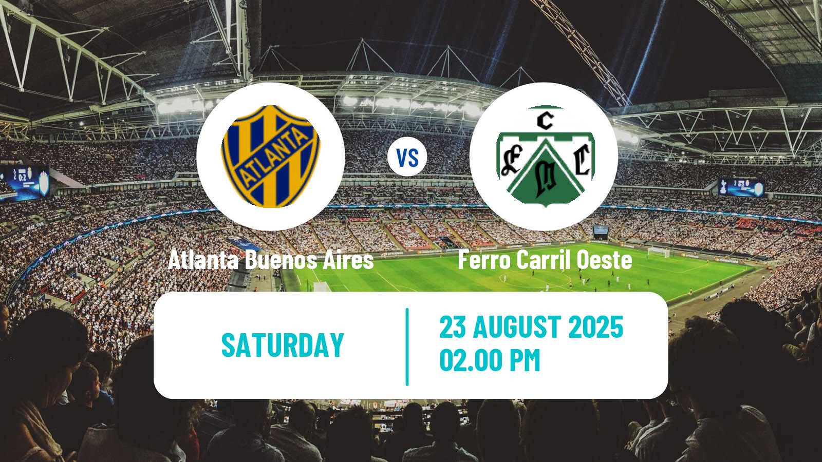 Soccer Argentinian Primera Nacional Atlanta Buenos Aires - Ferro Carril Oeste