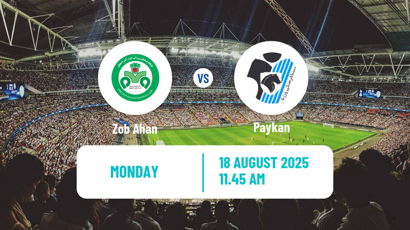 Soccer Iran Pro League Zob Ahan - Paykan