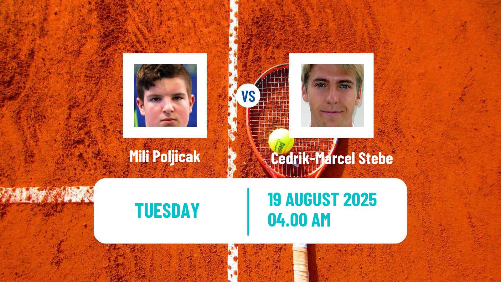 Tennis Augsburg Challenger Men Mili Poljicak - Cedrik-Marcel Stebe