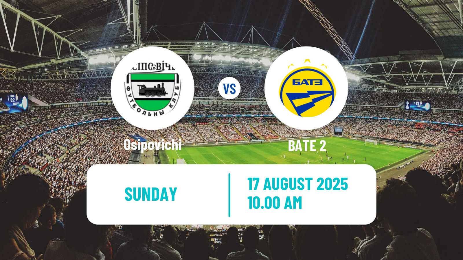 Soccer Belarusian Pershaya Liga Osipovichi - BATE 2
