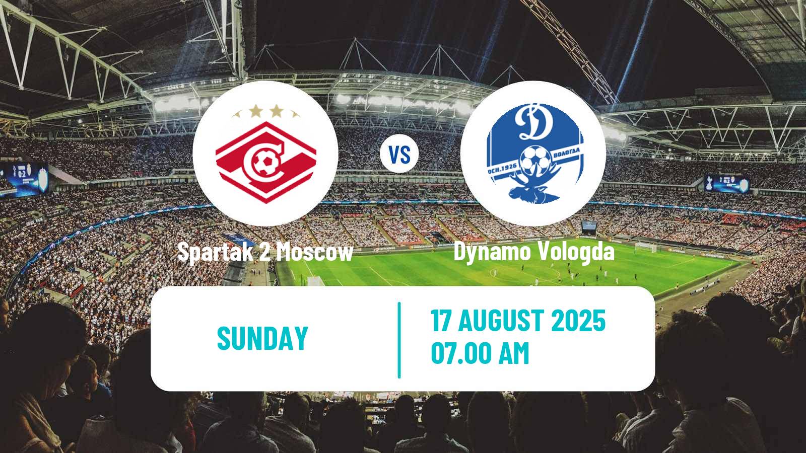 Soccer FNL 2 Division B Group 2 Spartak 2 Moscow - Dynamo Vologda