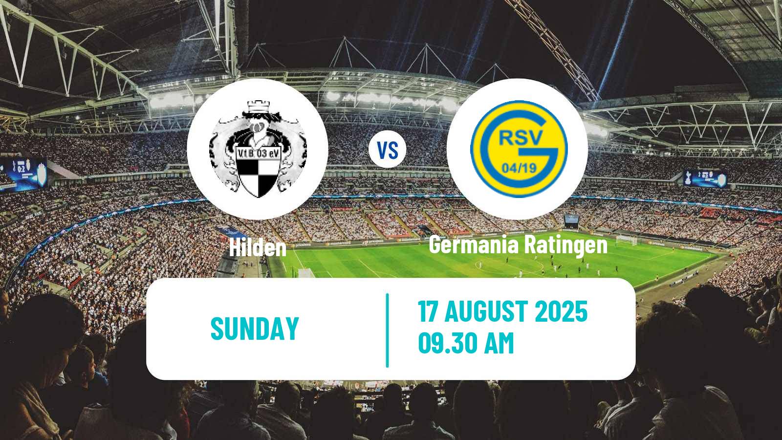 Soccer German Oberliga Niederrhein Hilden - Germania Ratingen