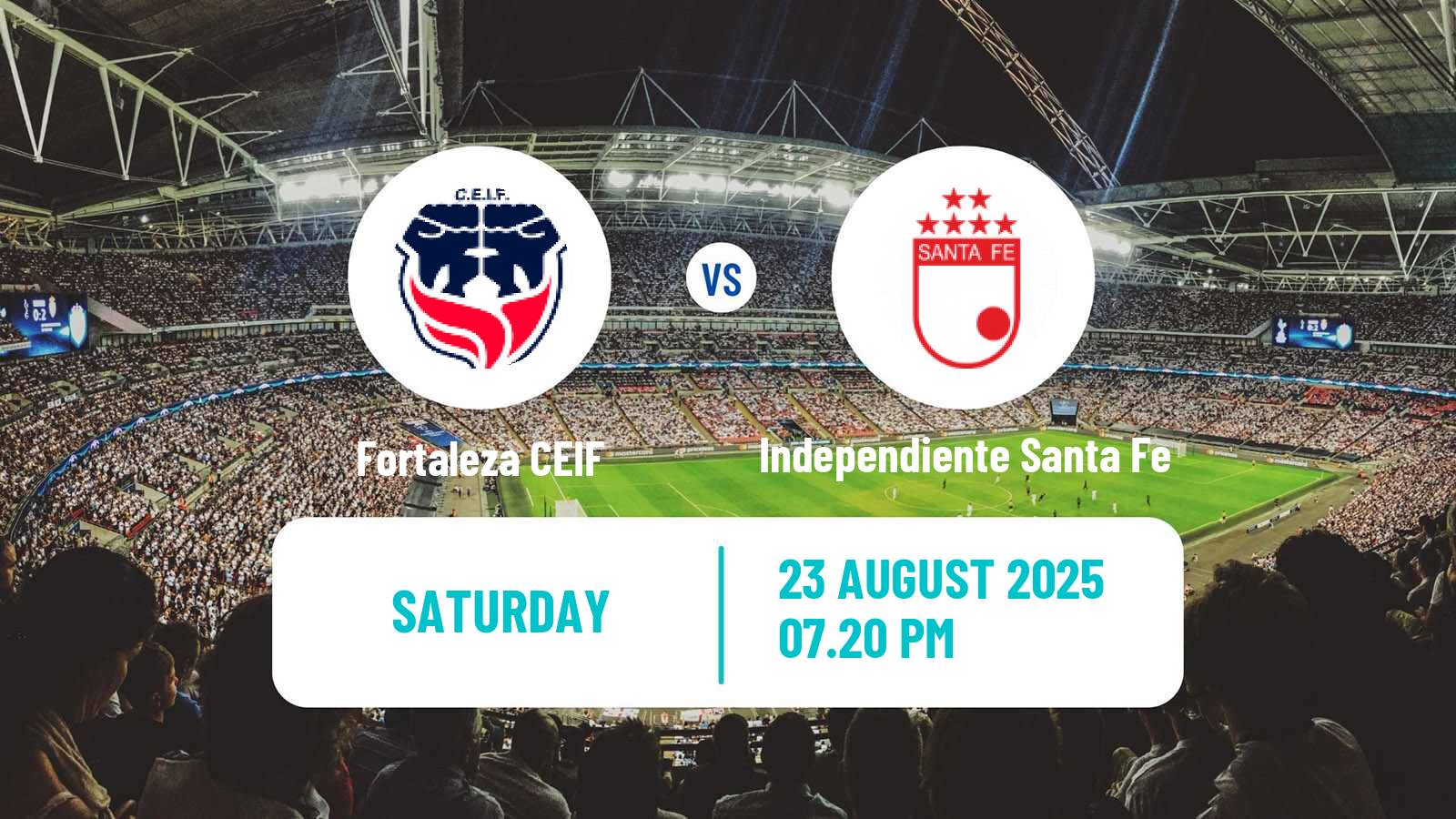 Soccer Colombian Primera A Fortaleza CEIF - Independiente Santa Fe