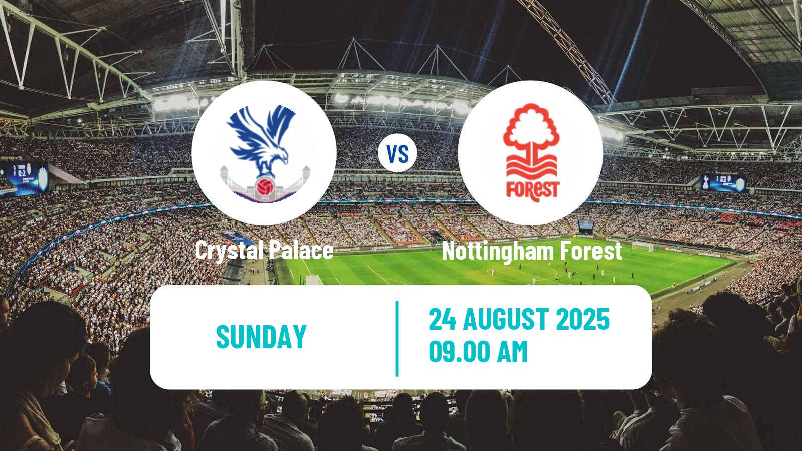 Soccer English Premier League Crystal Palace - Nottingham Forest