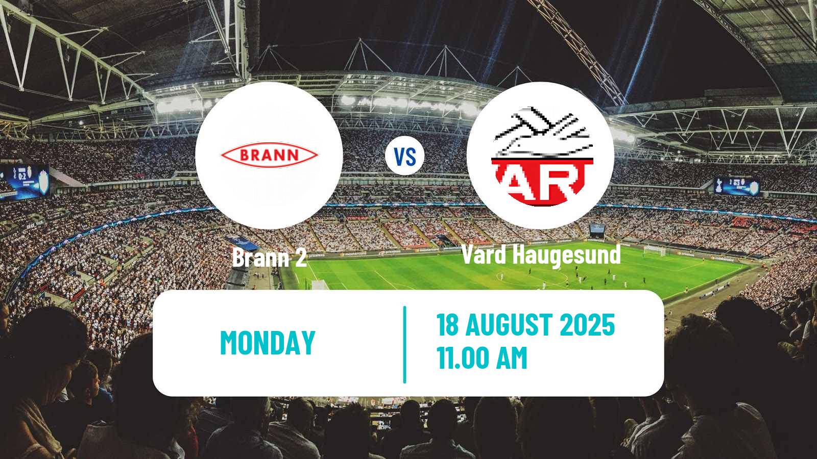 Soccer Norwegian Division 2 - Group 1 Brann 2 - Vard Haugesund