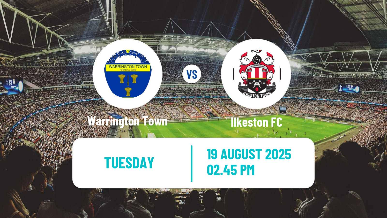 Soccer English NPL Premier Division Warrington Town - Ilkeston