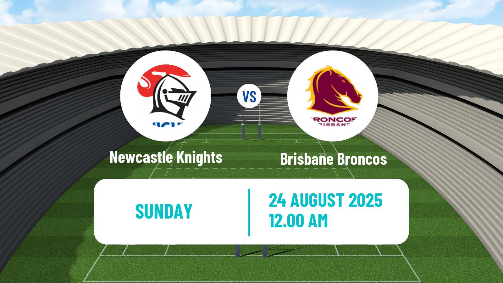 Rugby league Australian NRL Newcastle Knights - Brisbane Broncos
