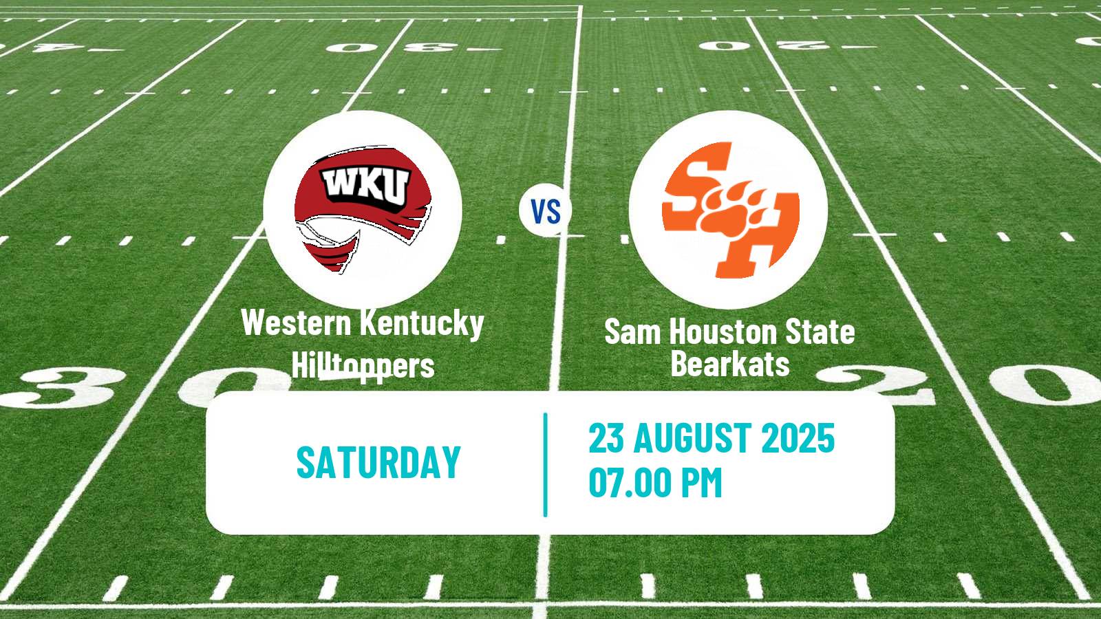 American football NCAA College Football Western Kentucky Hilltoppers - Sam Houston State Bearkats