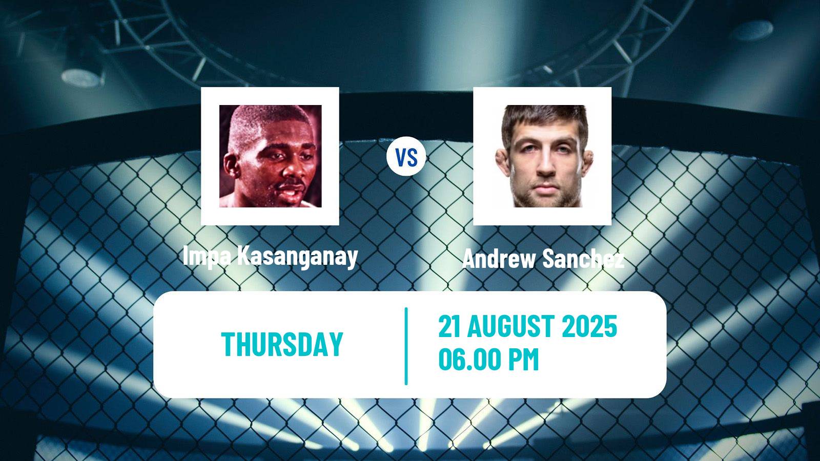 MMA Middleweight Pfl Men Impa Kasanganay - Andrew Sanchez
