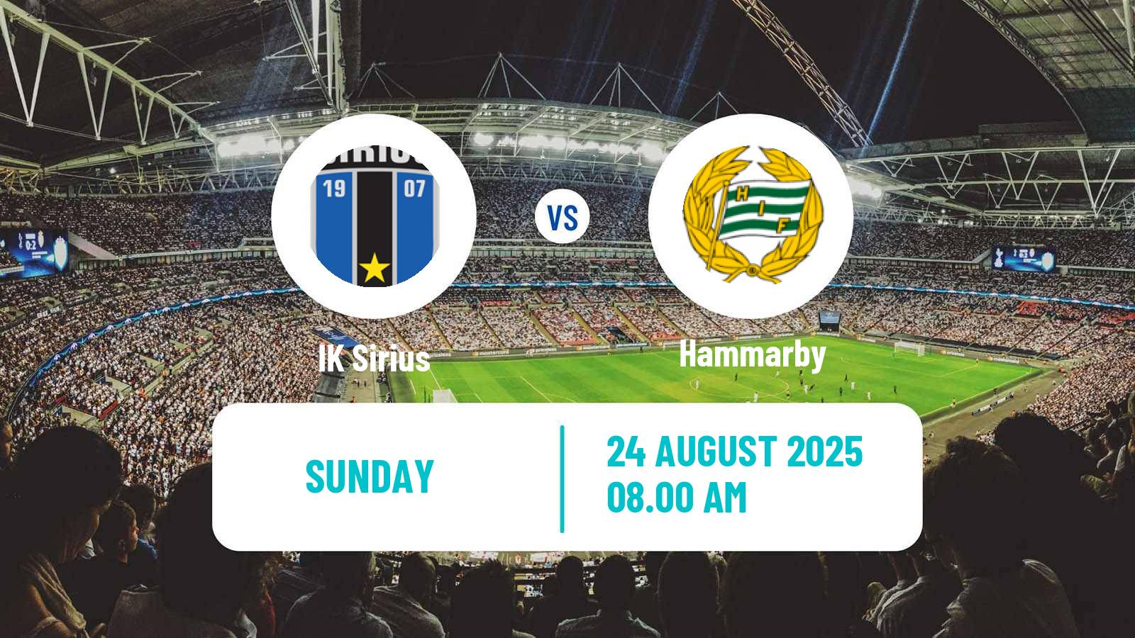 Soccer Swedish Allsvenskan Sirius - Hammarby