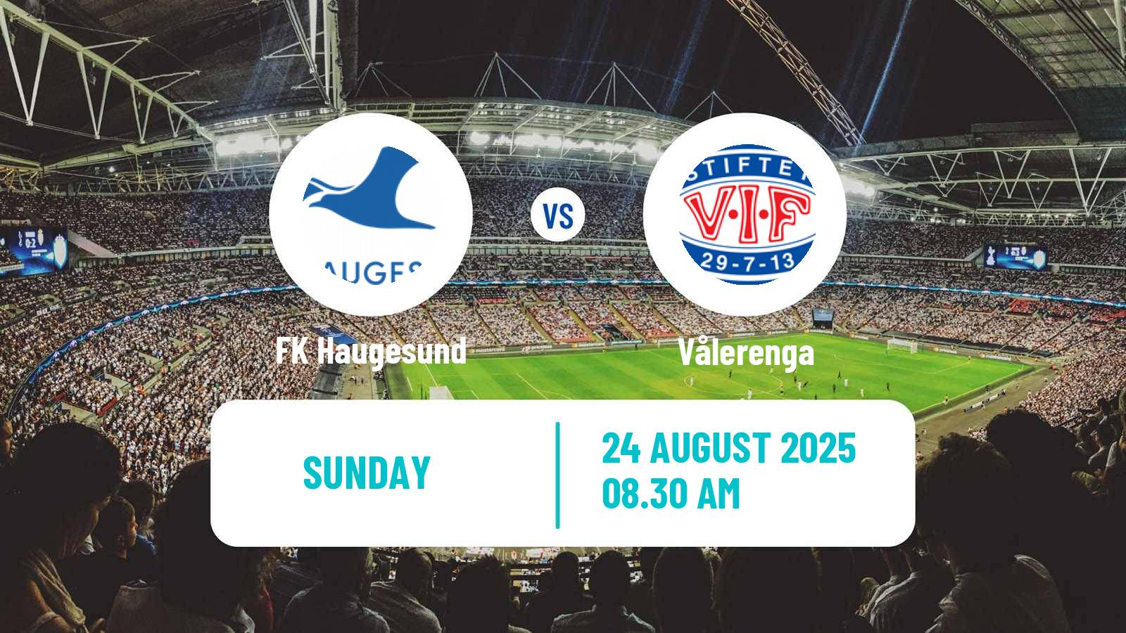 Soccer Norwegian Eliteserien Haugesund - Vålerenga