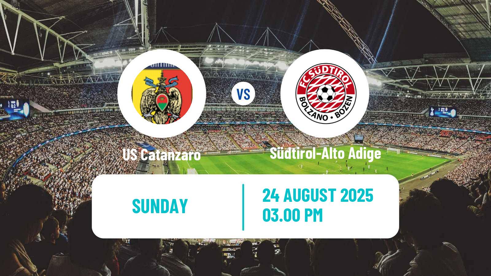 Soccer Italian Serie B Catanzaro - Südtirol-Alto Adige