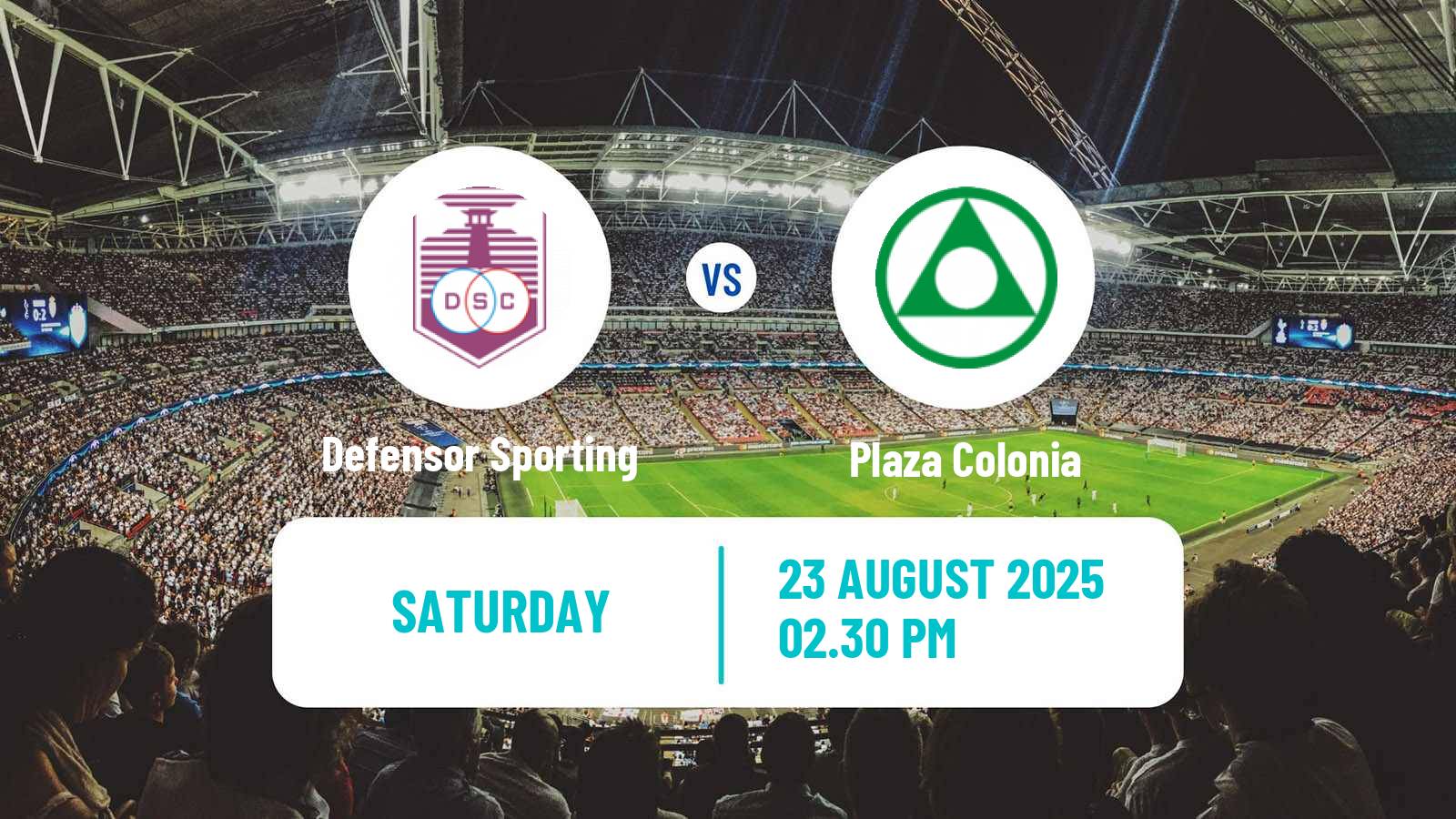 Soccer Uruguayan Primera Division Defensor Sporting - Plaza Colonia