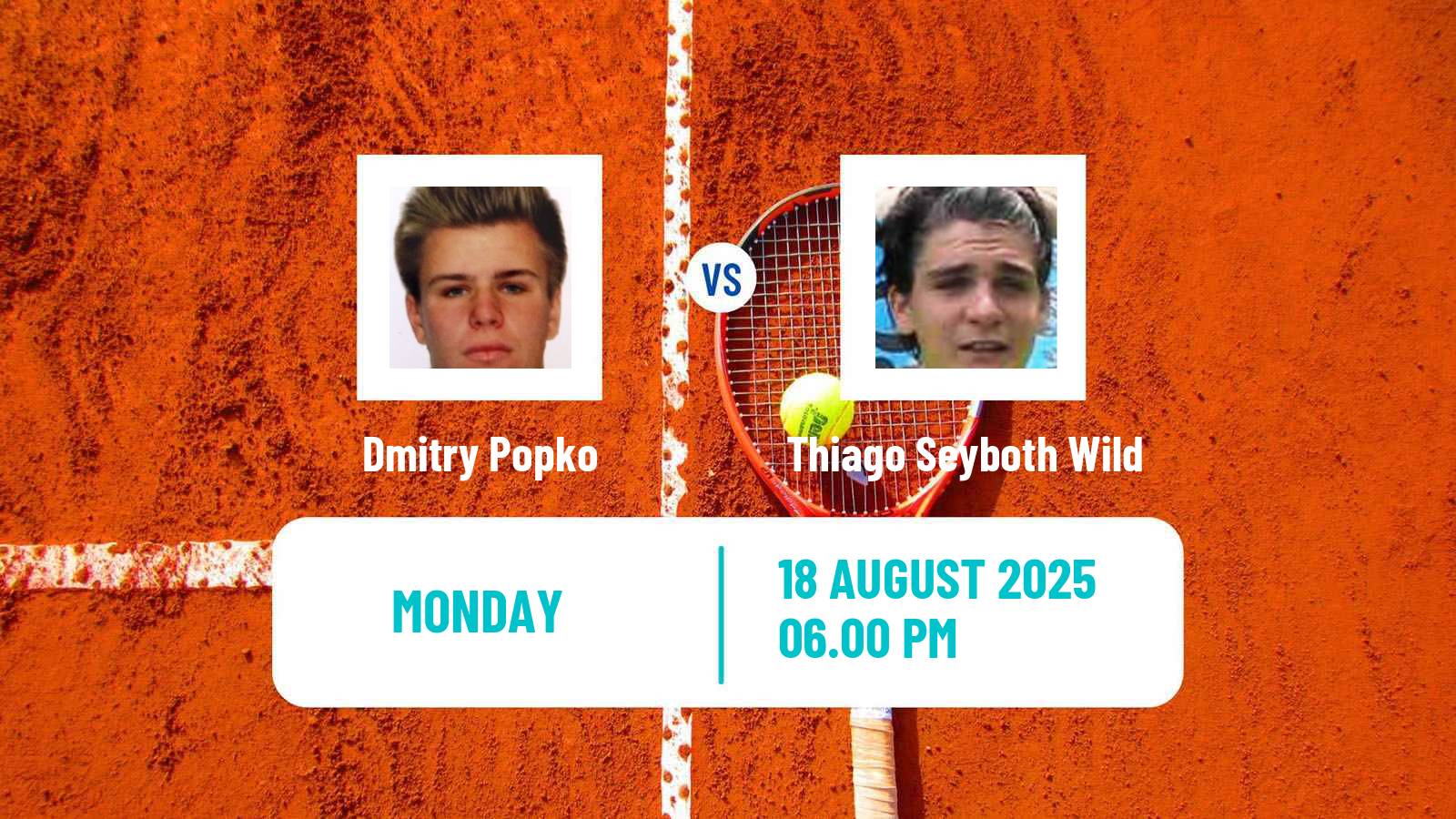 Tennis ATP US Open Dmitry Popko - Thiago Seyboth Wild