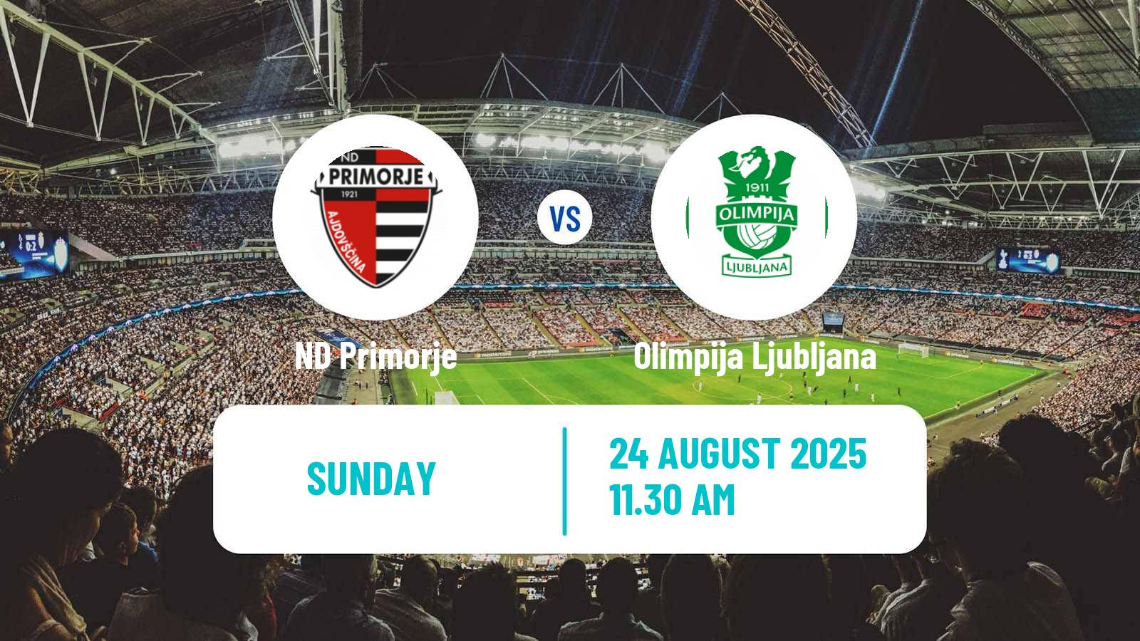 Soccer Slovenian PrvaLiga Primorje - Olimpija Ljubljana