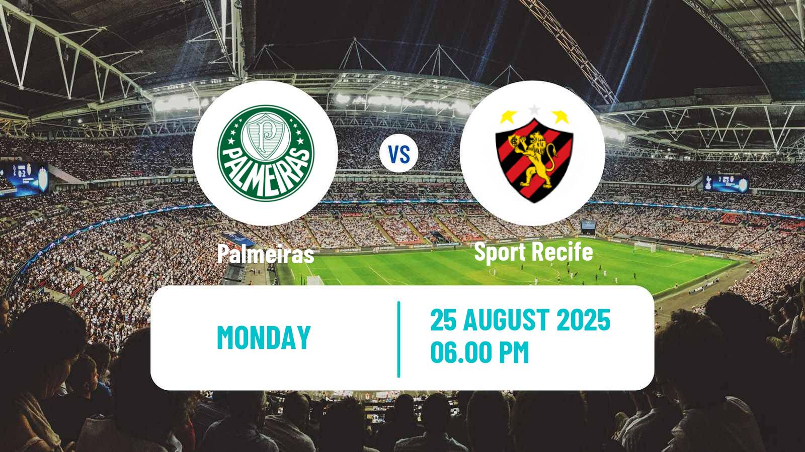 Soccer Brazilian Serie A Palmeiras - Sport Recife