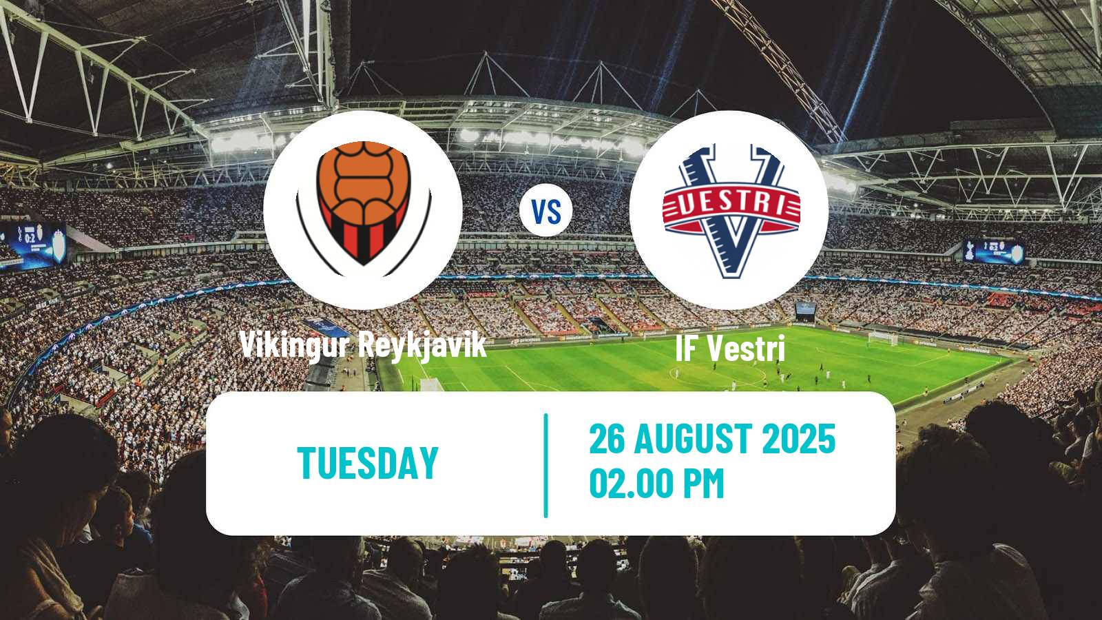 Soccer Icelandic Besta-deild karla Vikingur Reykjavik - Vestri