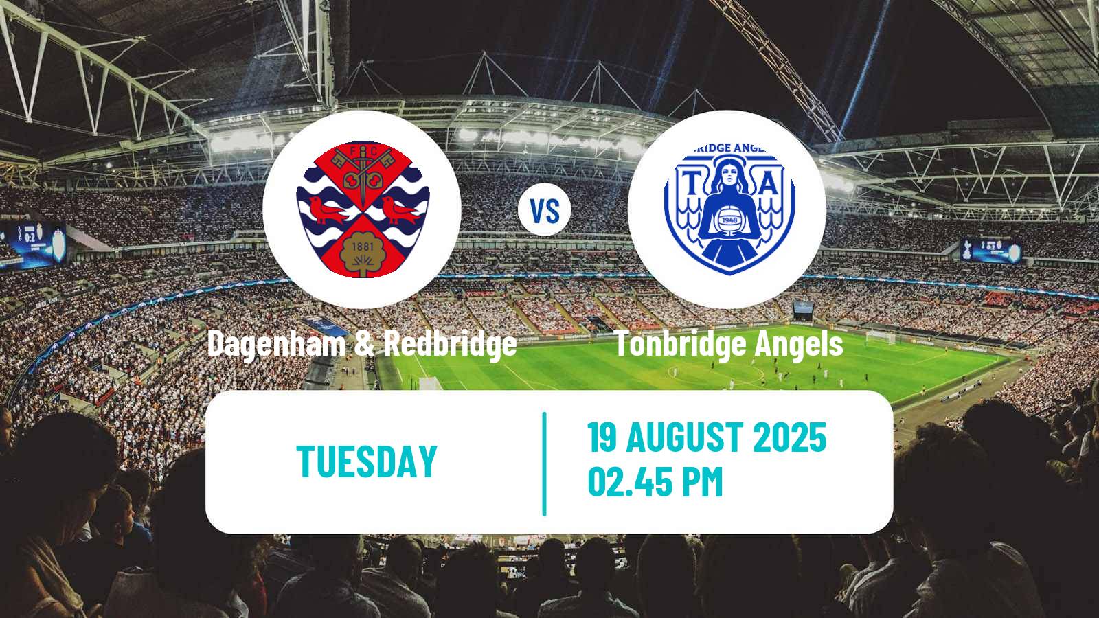 Soccer English National League South Dagenham & Redbridge - Tonbridge Angels
