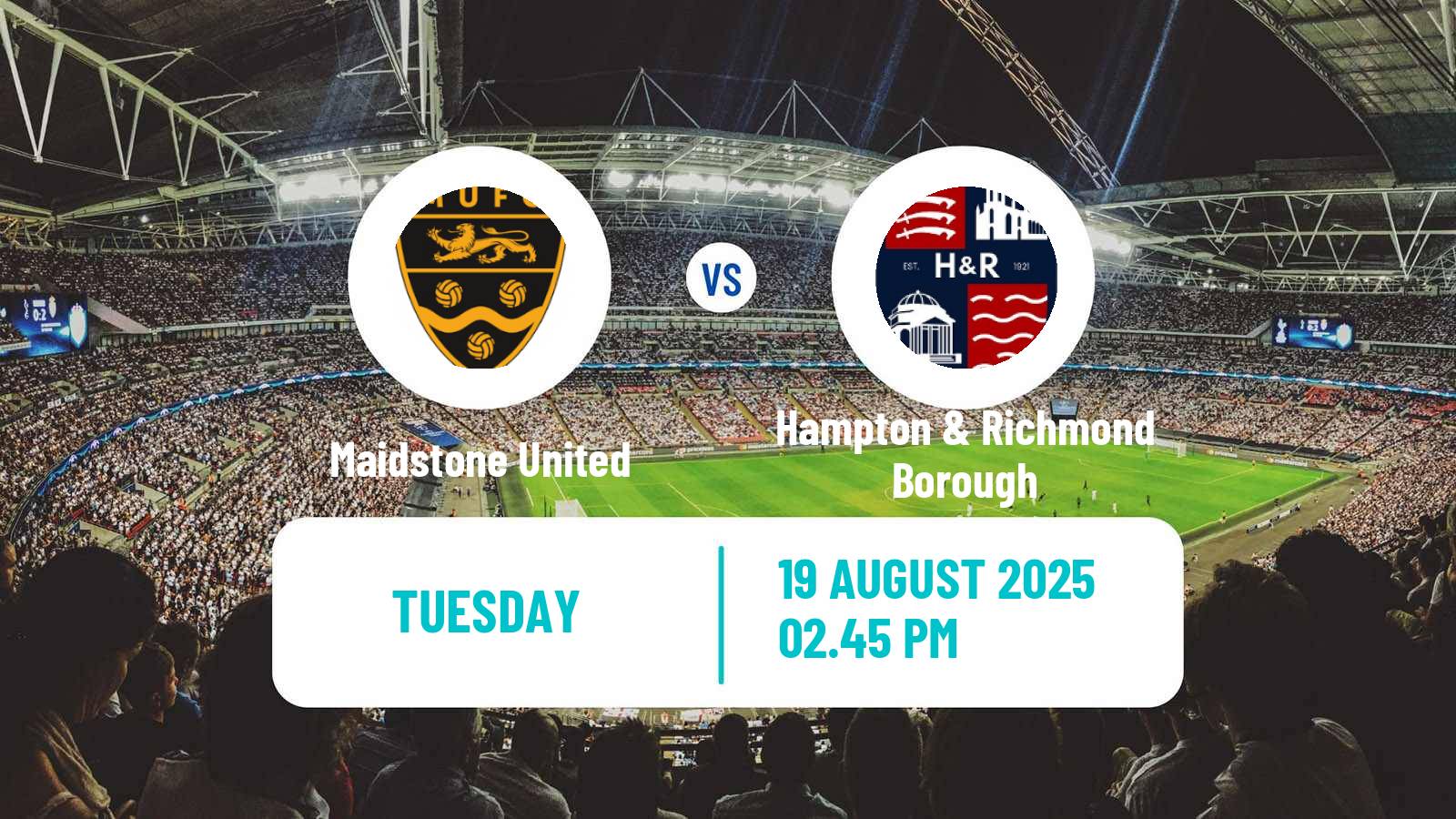 Soccer English National League South Maidstone United - Hampton & Richmond Borough