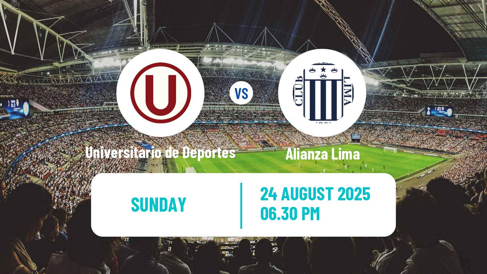Soccer Peruvian Liga 1 Universitario de Deportes - Alianza Lima