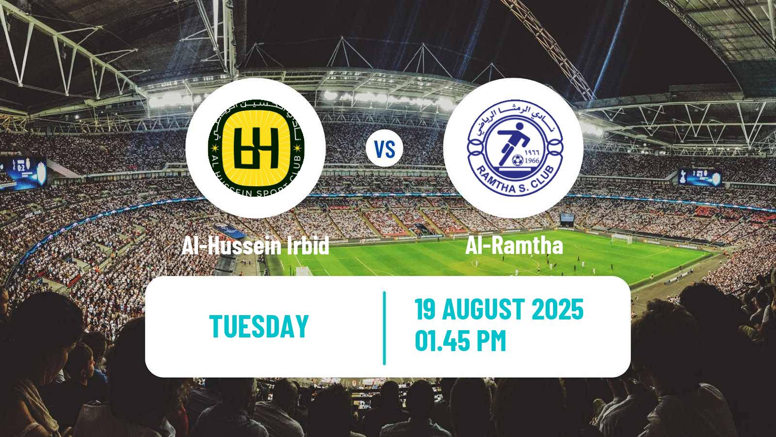 Soccer Jordan Premier League Al-Hussein Irbid - Al-Ramtha