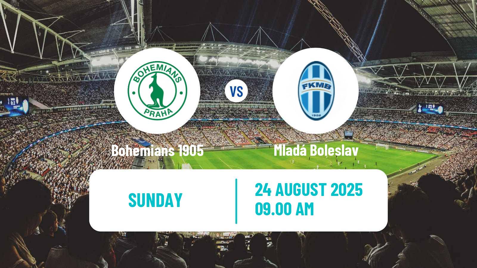 Soccer Czech 1 Liga Bohemians 1905 - Mladá Boleslav