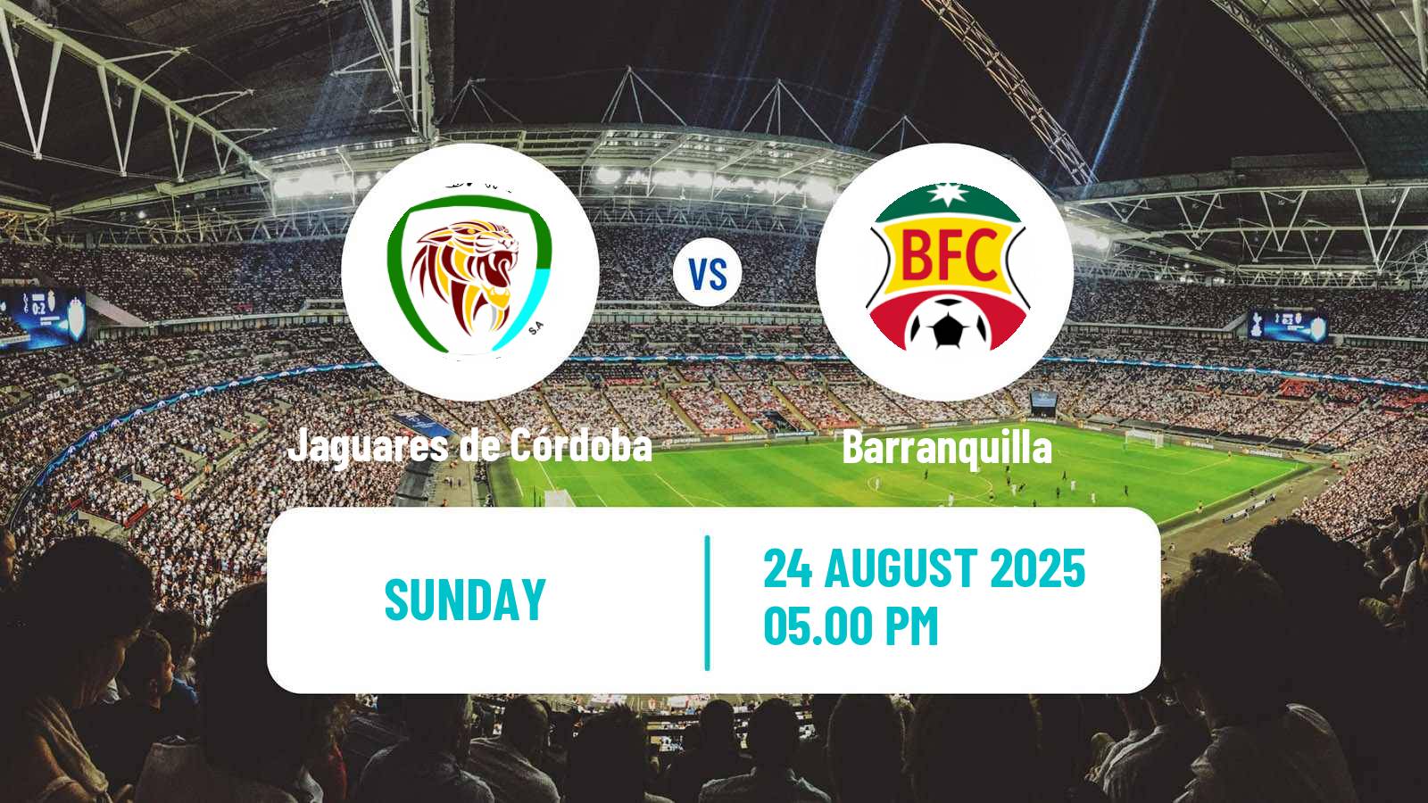 Soccer Colombian Primera B Jaguares de Córdoba - Barranquilla