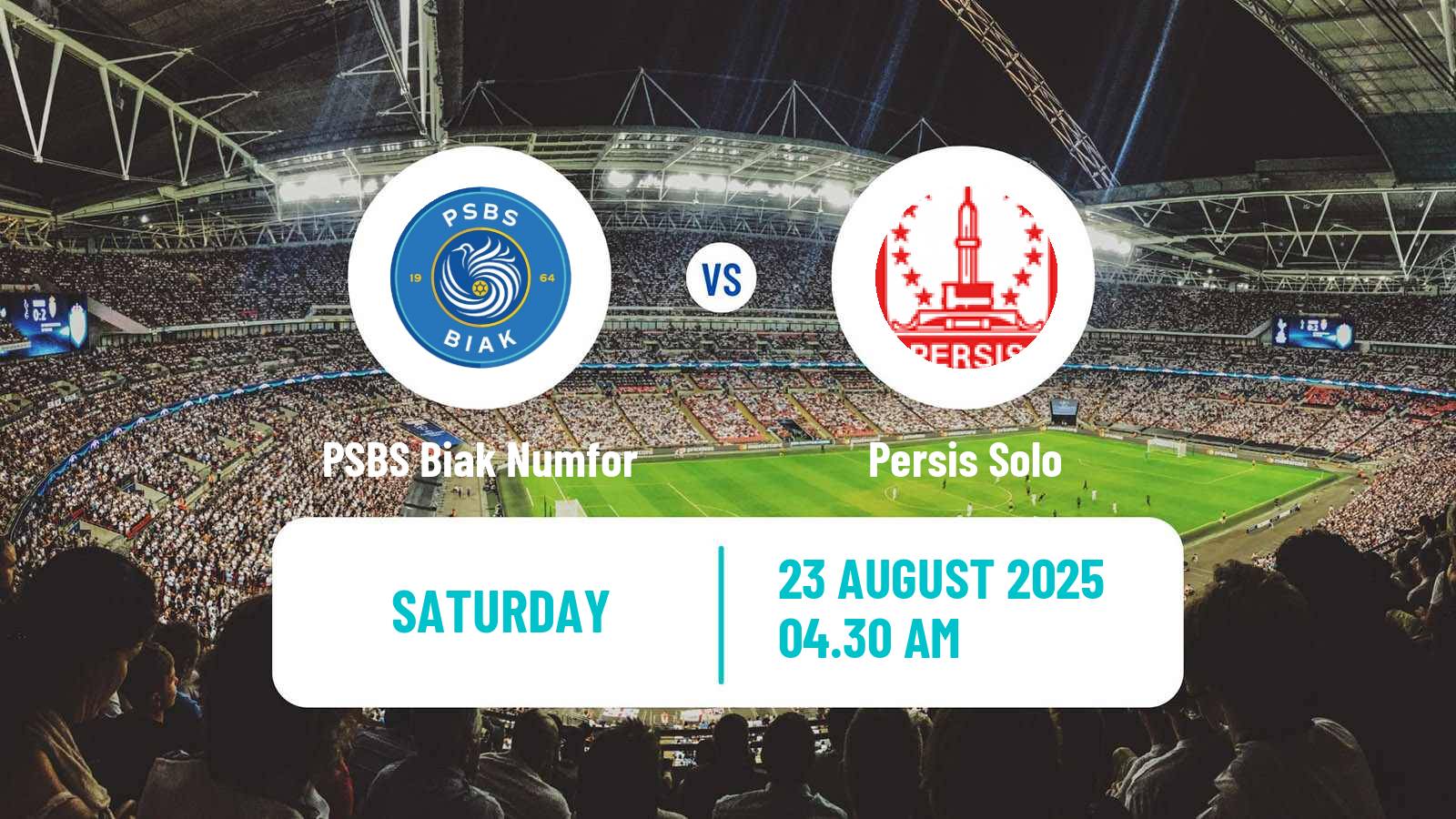 Soccer Indonesian Liga 1 PSBS Biak Numfor - Persis Solo