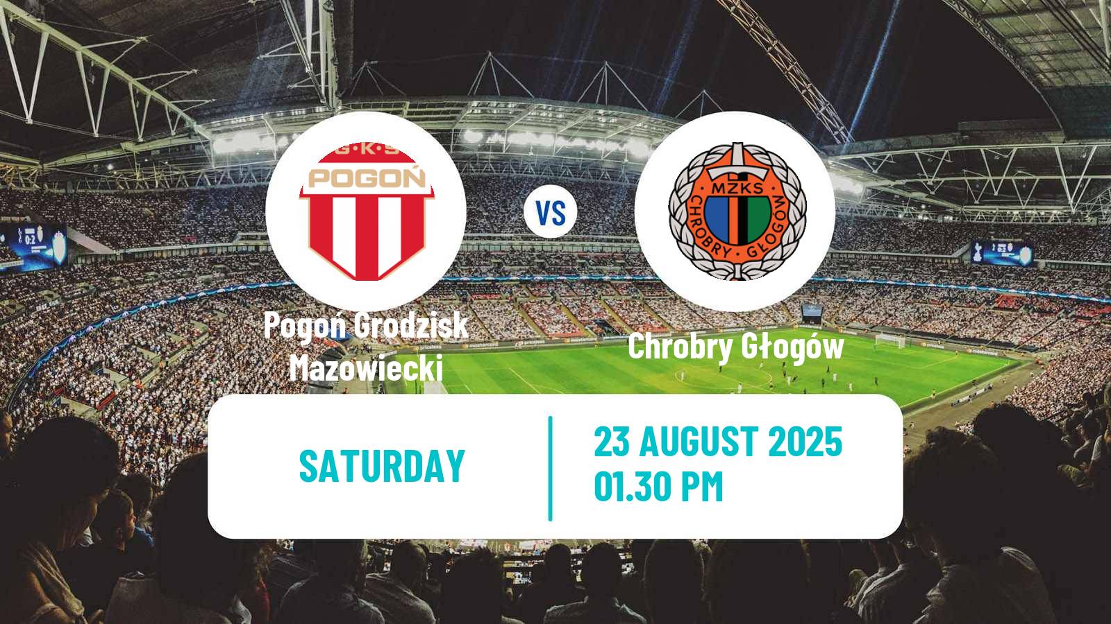 Soccer Polish Division 1 Pogoń Grodzisk Mazowiecki - Chrobry Głogów