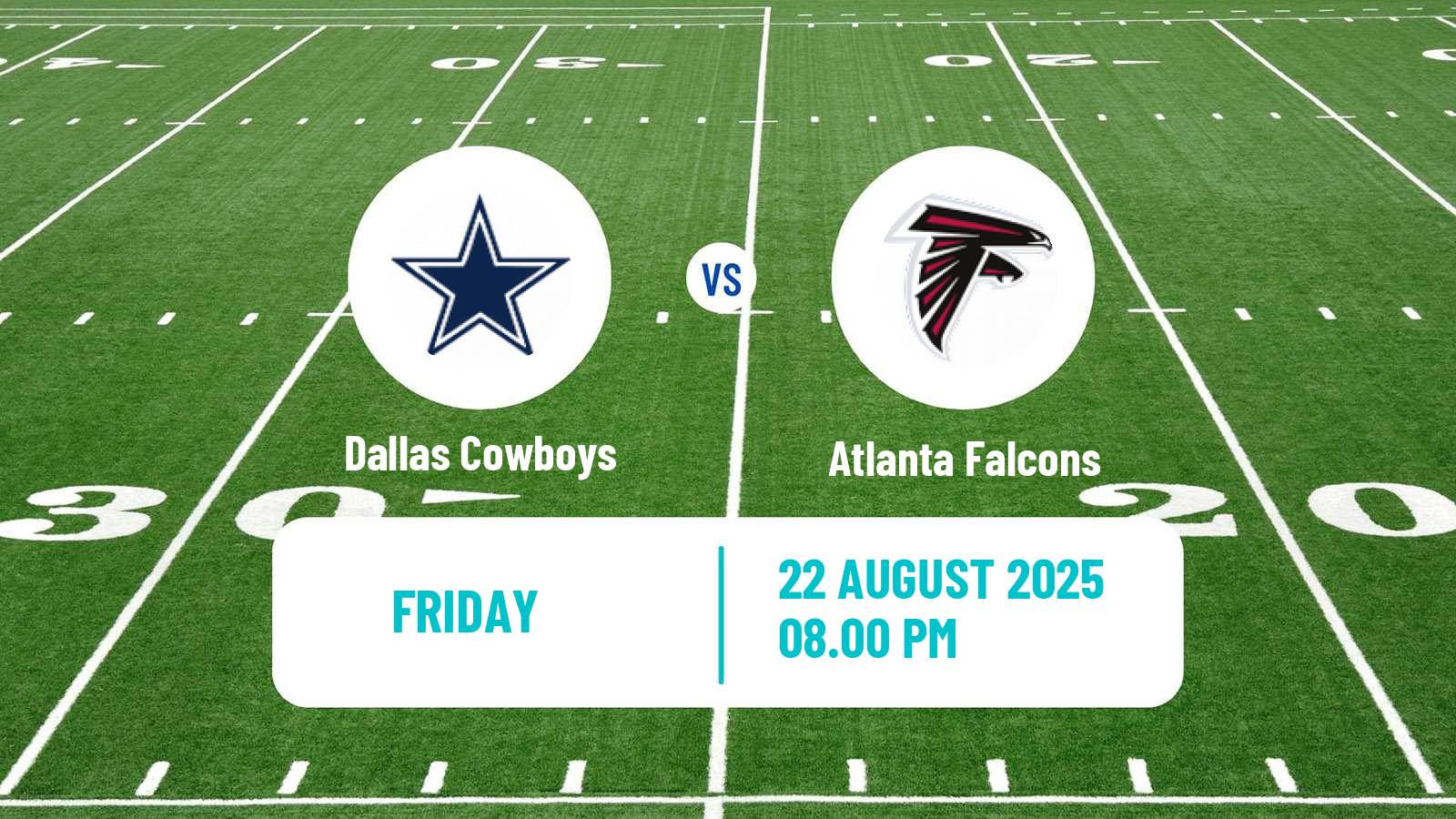 American football NFL Dallas Cowboys - Atlanta Falcons