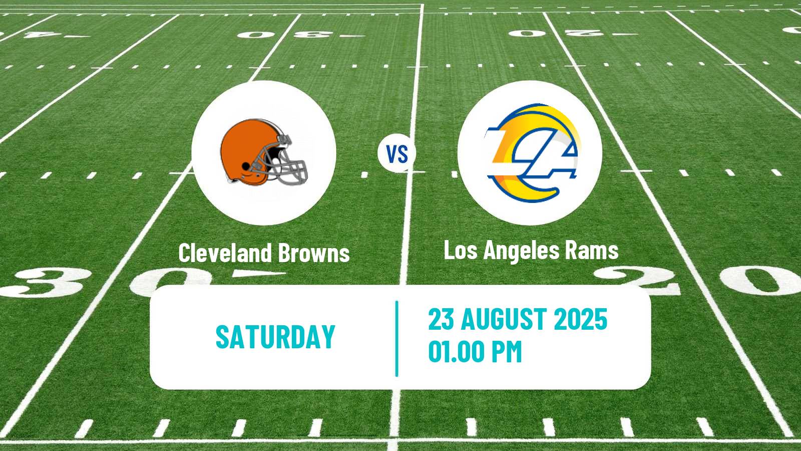 American football NFL Cleveland Browns - Los Angeles Rams